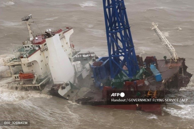 Dozens missing in shipwreck during South China Sea typhoon
