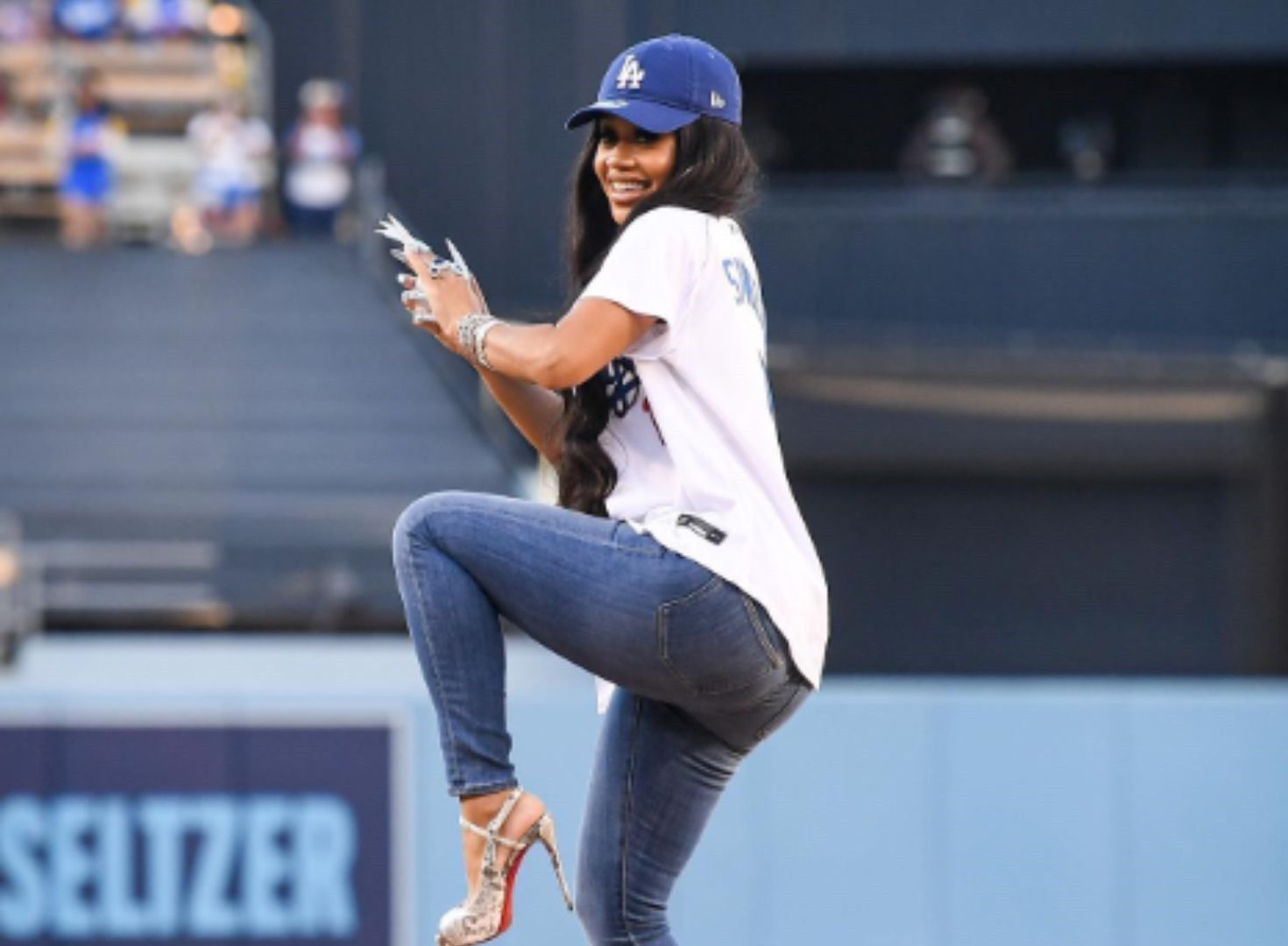 Saweetie Throws First Pitch For Filipino Heritage Night At Dodgers