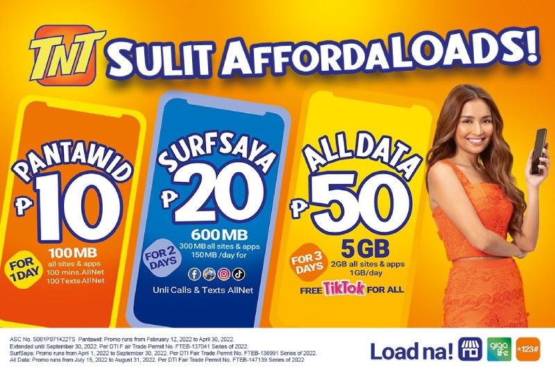 TNT unveils â��Sulit Affordaloadsâ�� to keep the saya going for as low as P10