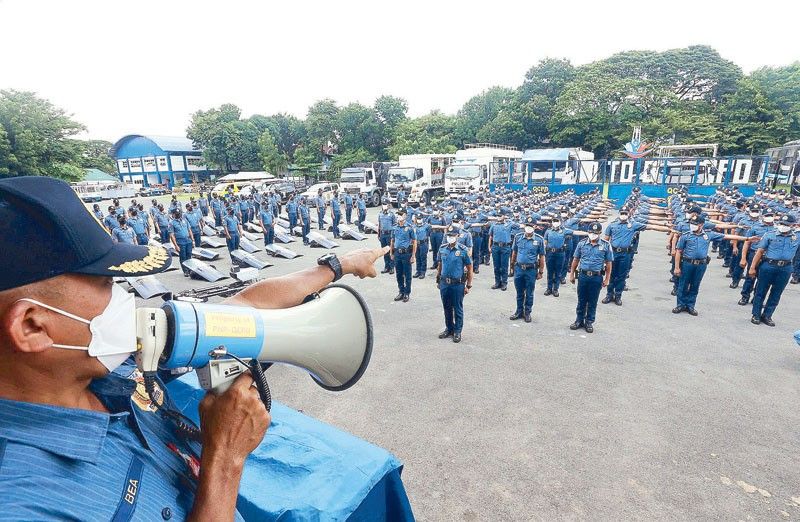 PNP bars rallies along Commonwealth Avenue for Marcos SONA