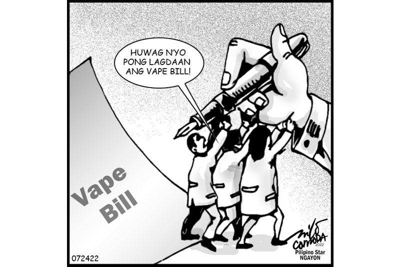 EDITORYAL - I-veto ang VapeÂ Bill