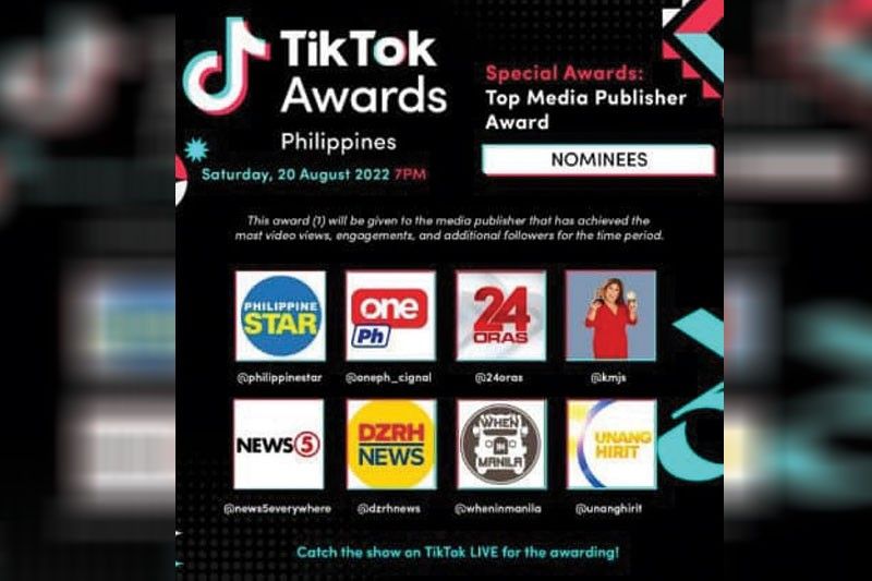STAR gets nominated for Top Media Publisher in TikTok Awards 2022