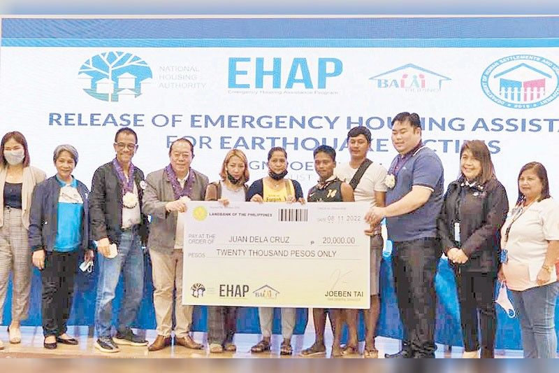 NHA aids quake victims through EHAP