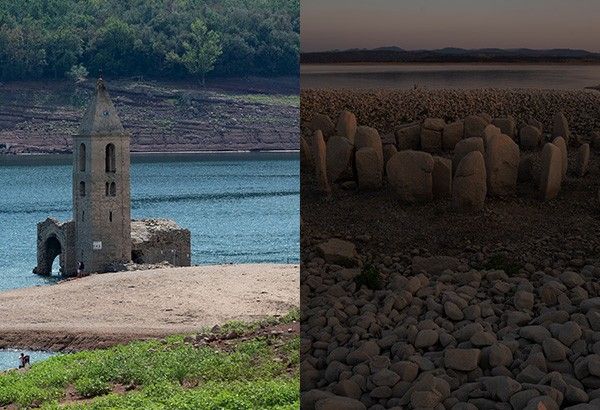 Severe drought in Spain uncovers submerged monuments