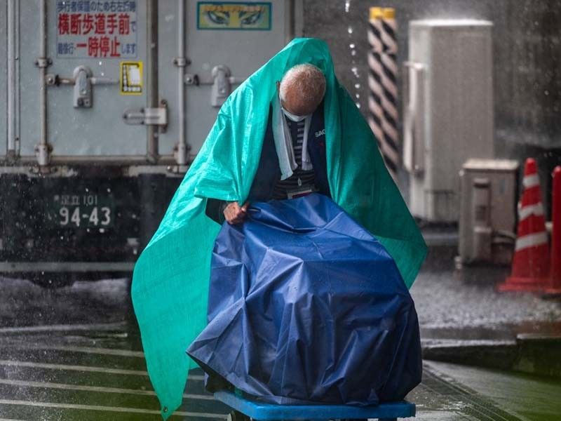 Thousands in shelters as 'dangerous' typhoon hits Japan