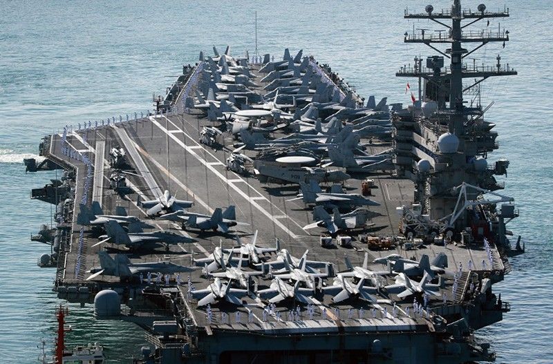 US aircraft carrier arrives in South Korea to 'deter' Pyongyang