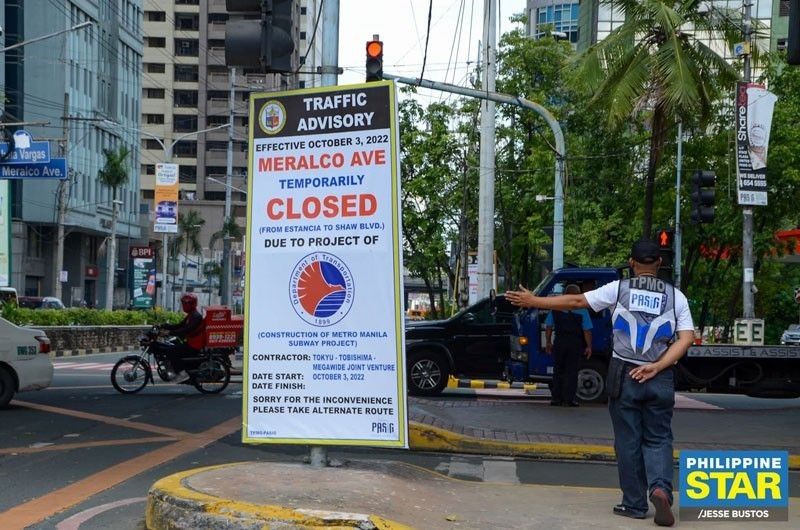 Pasig roads closed to traffic today