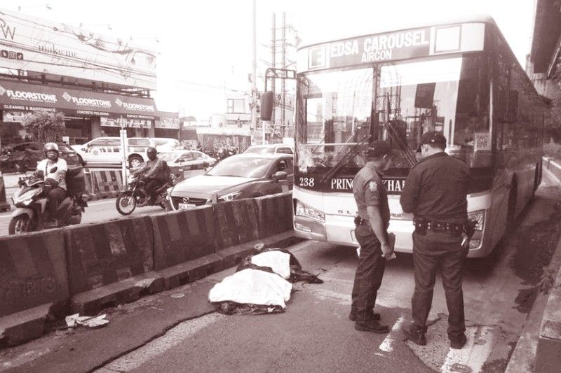 Snatcher utas sa sagasa ng bus sa EDSA