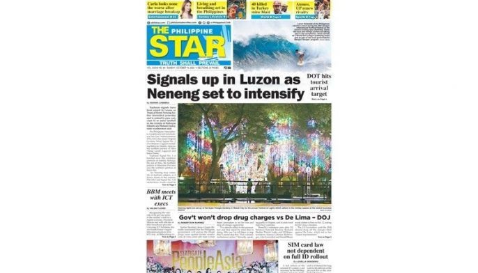 The STAR Cover (November 01, 2018) | Philstar.com