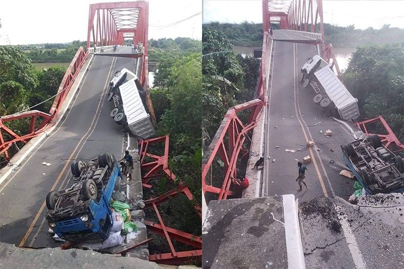 4 nasagip sa gumuhong tulay sa Pangasinan; 2 trak damay sa insidente