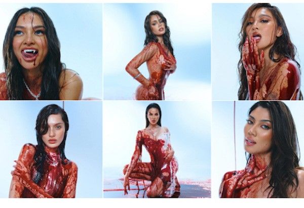 TONTON: Catriona Gray, Nadine Lustre, Ivana Alawi berlumuran darah dalam artwork Jelly Eugenio