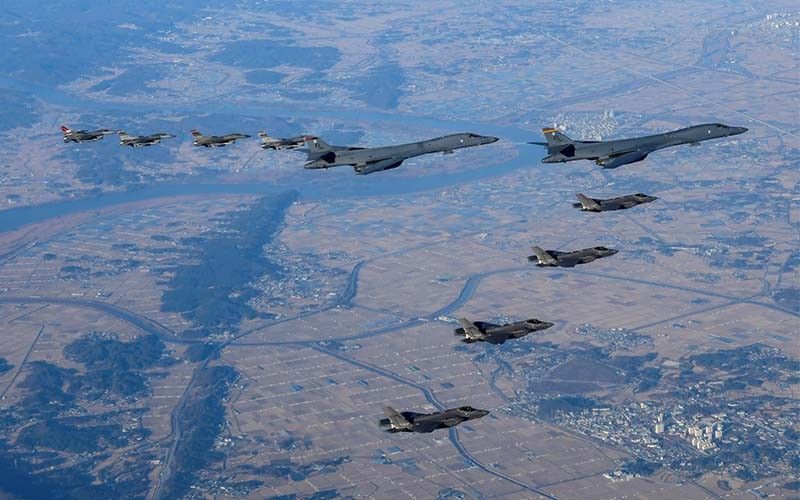 SKorea, US stage air drills in response to NKorea threats