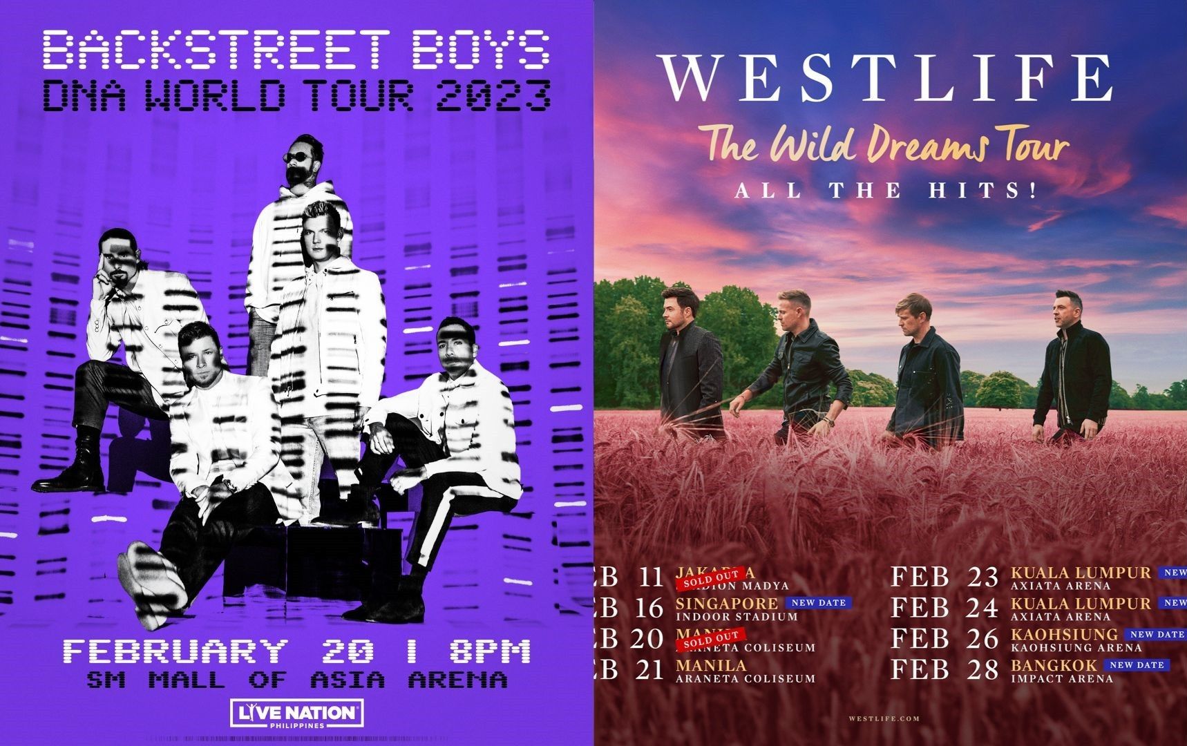 Westlife or Backstreet Boys? Fans troubled after boybands set same-day Manila concerts
