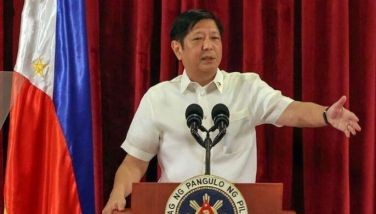 President Ferdinand &quot;Bongbong&quot; Marcos Jr. delivered his speech at Villamor Air Base on November 14, 2022 after attending the 40th and 41st ASEAN Summit and related summits in Phnom Penh, Cambodia.