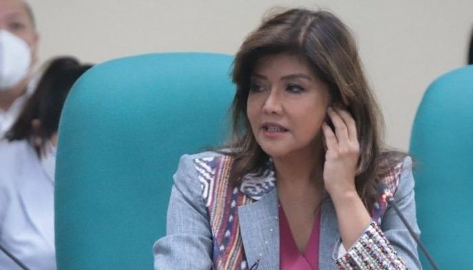 Sen. Imee Marcos speaks during a Commission on Appointments hearing on November 23, 2022.