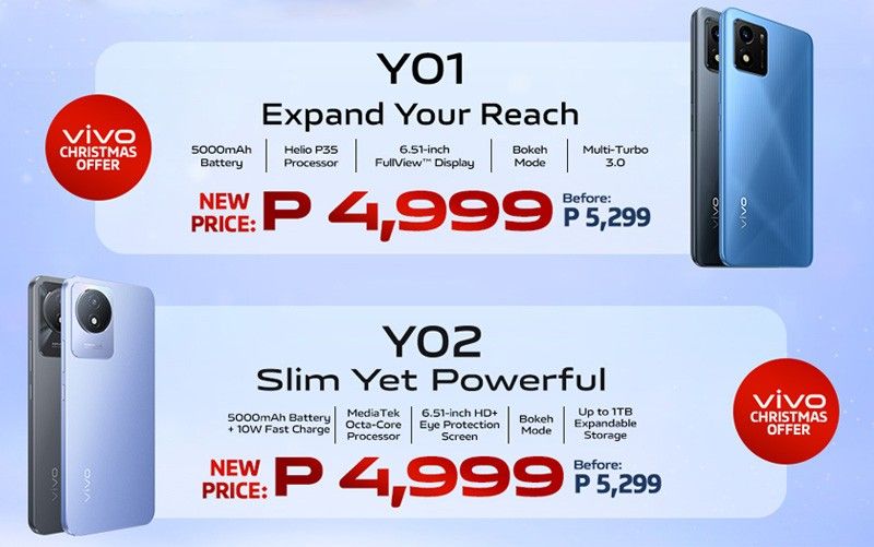 vivo mengumumkan penawaran Natal besar untuk model Y02, Y01 – sekarang hanya seharga P4,999!