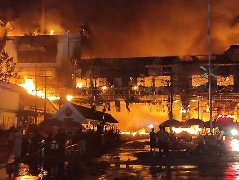 Ten killed, scores injured in huge hotel-casino fire on Cambodian border