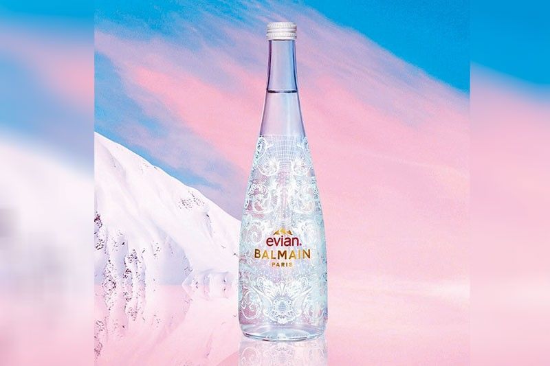 Evian and Balmain collaborate on limited-edition bottle