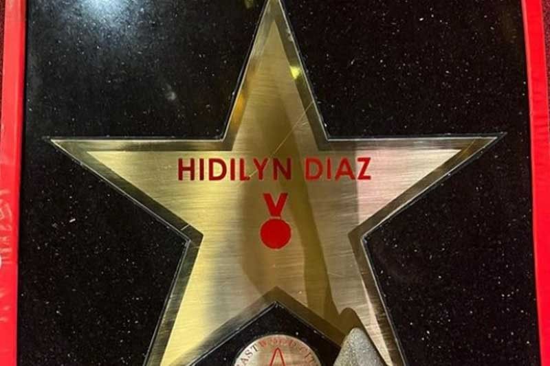 Hidilyn Diaz gets star at Eastwood City Walk of Fame