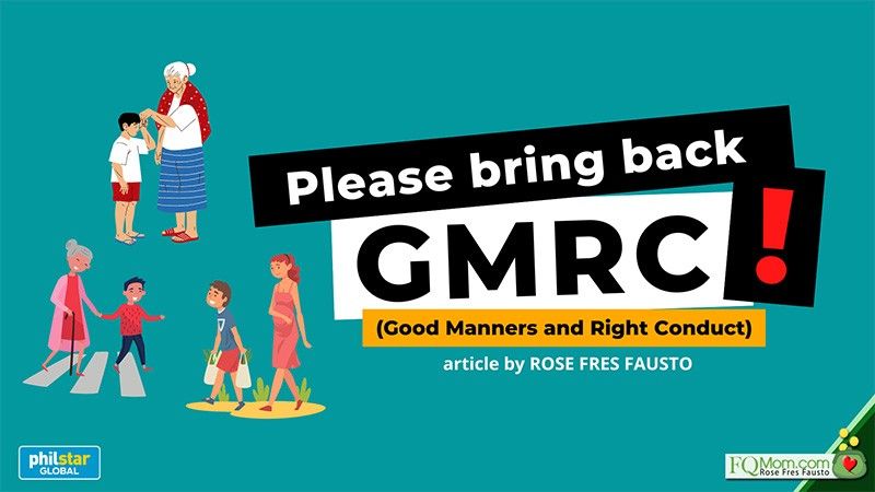 Please bring back GMRC (Good Manners and Right Conduct)