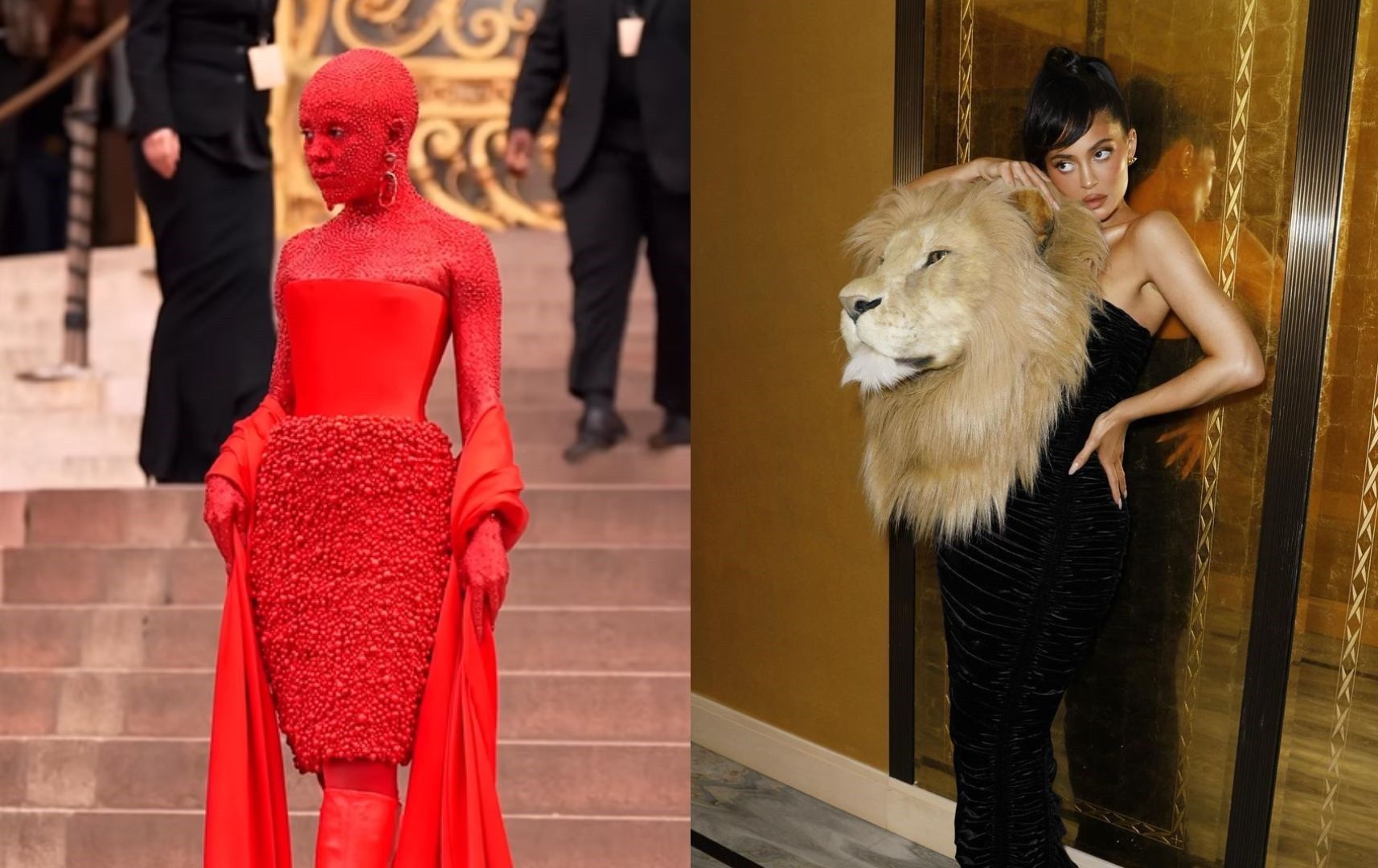 Kylie Jenner lion dress at Paris fashion week defended by