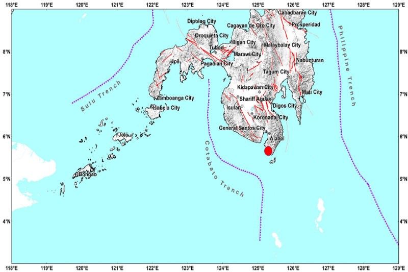 Davao Occidental niyanig ng magnitude 5 na lindol