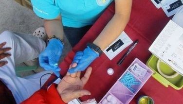 This undated In this file photo shows a person getting tested for the Human Immunodeficiency Virus.