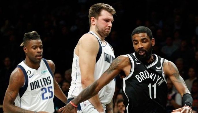 The Nets are trading Kyrie Irving and Markieff Morris to the Mavericks for  Spencer Dinwiddie, Dorian Finney-Smith, a 2029 first-round pick…