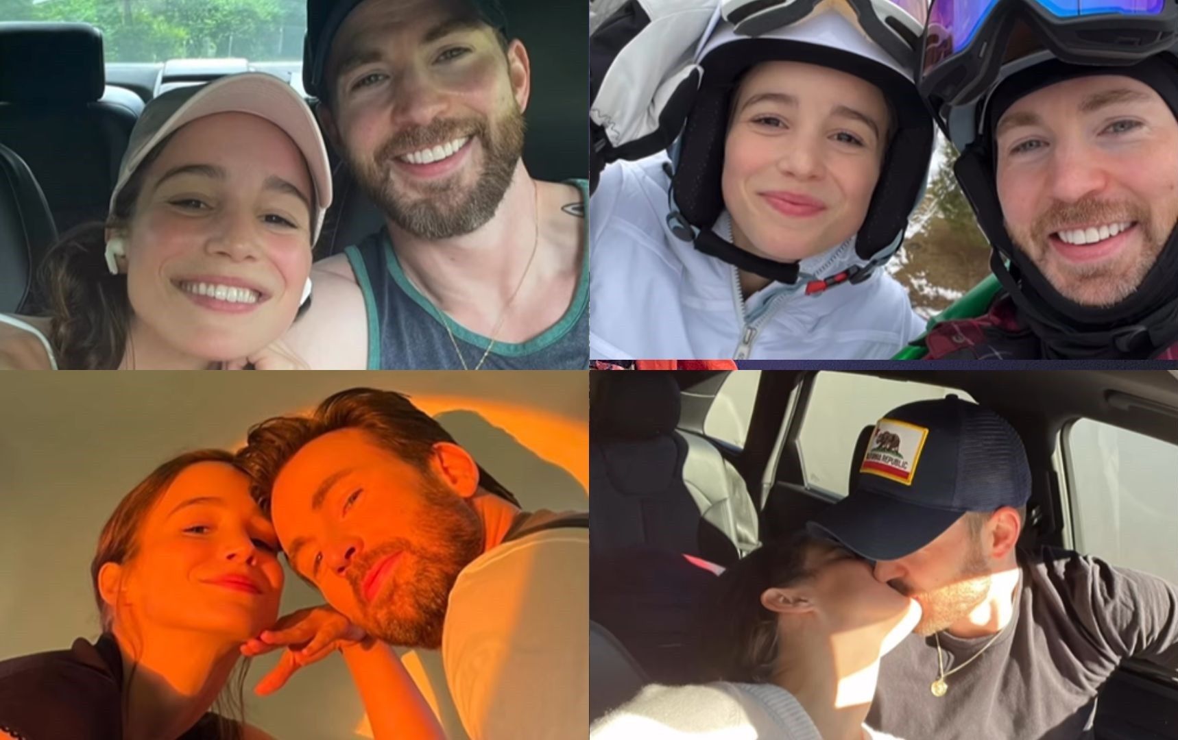 Chris Evans shared video montage of him with his girlfriend Alba Baptista on Valentine's Day on Instagram