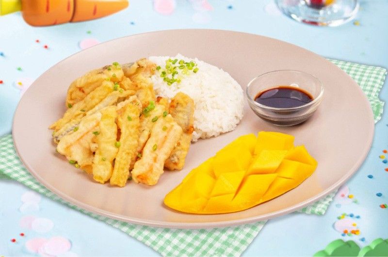 Fish and vegetable tempura for your kids' baon