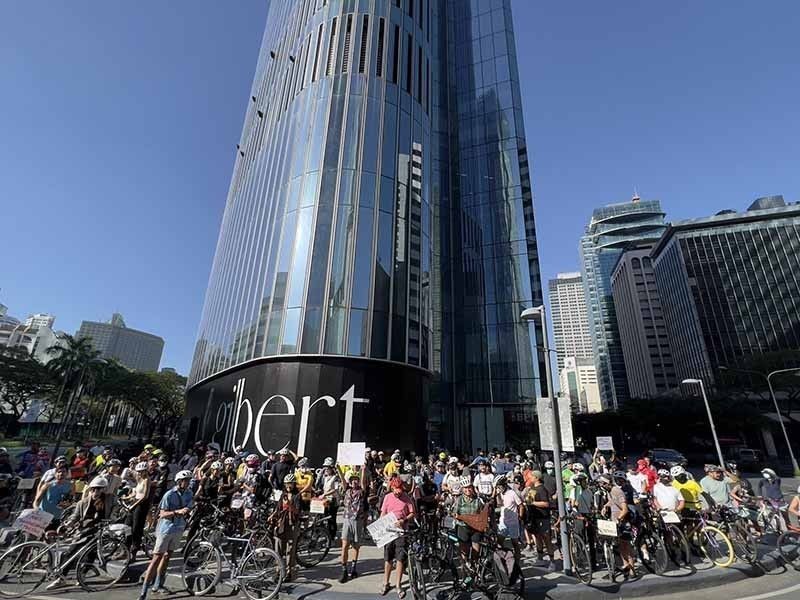 After protest and discussions, parties agree to keep 'protected bike lanes' in Ayala Ave.