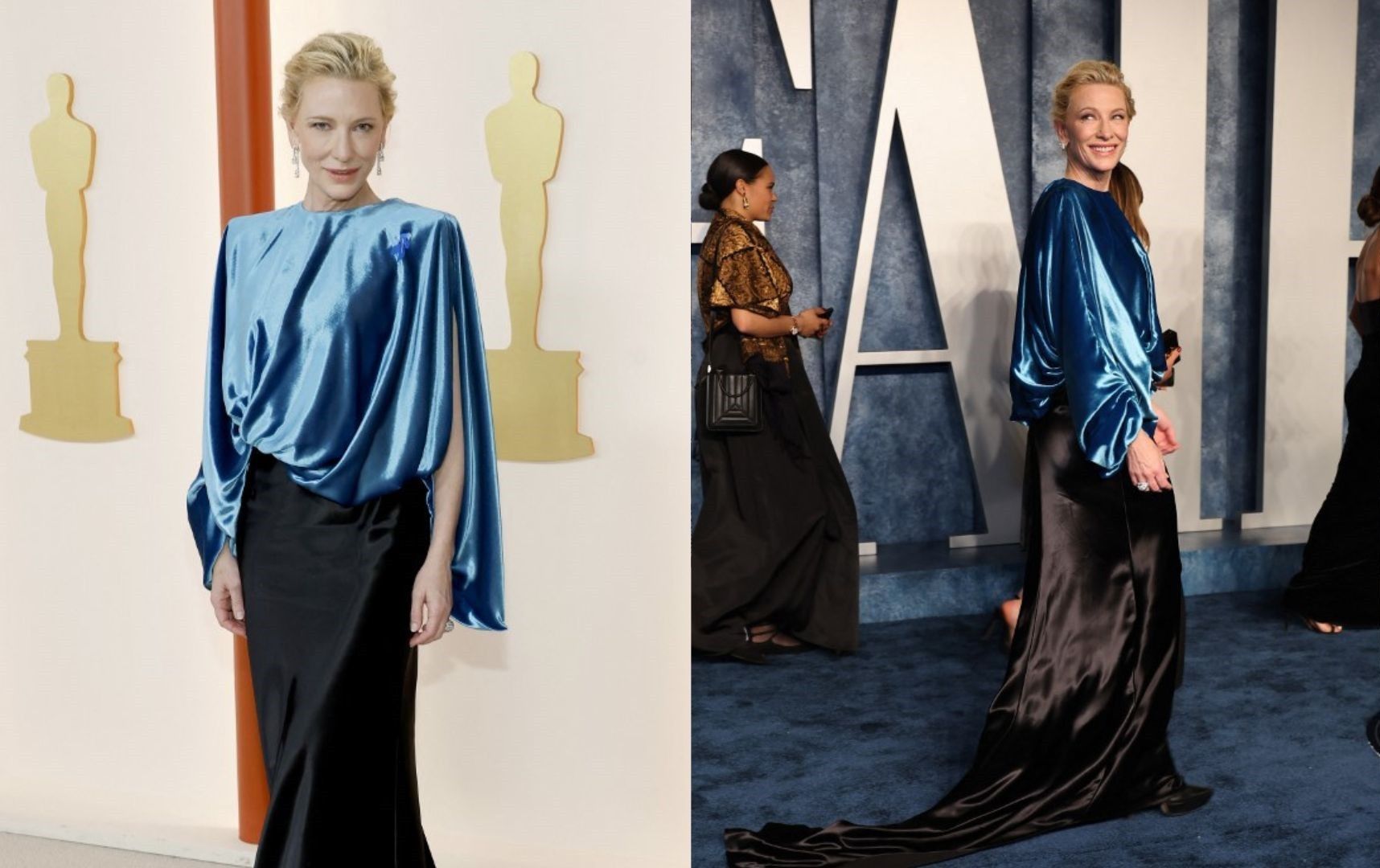 Cate Blanchett trending for not changing clothes from Oscars to Vanity Fair after-party