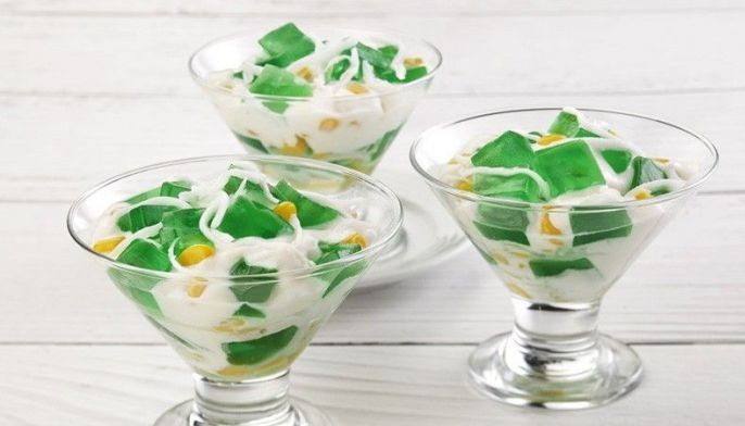 Easy-to-make Buko Pandan dessert