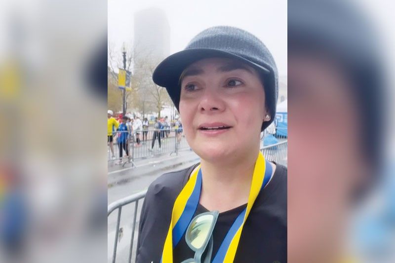 Charlene, iyak nang iyak habang tumatakbo sa Boston Marathon