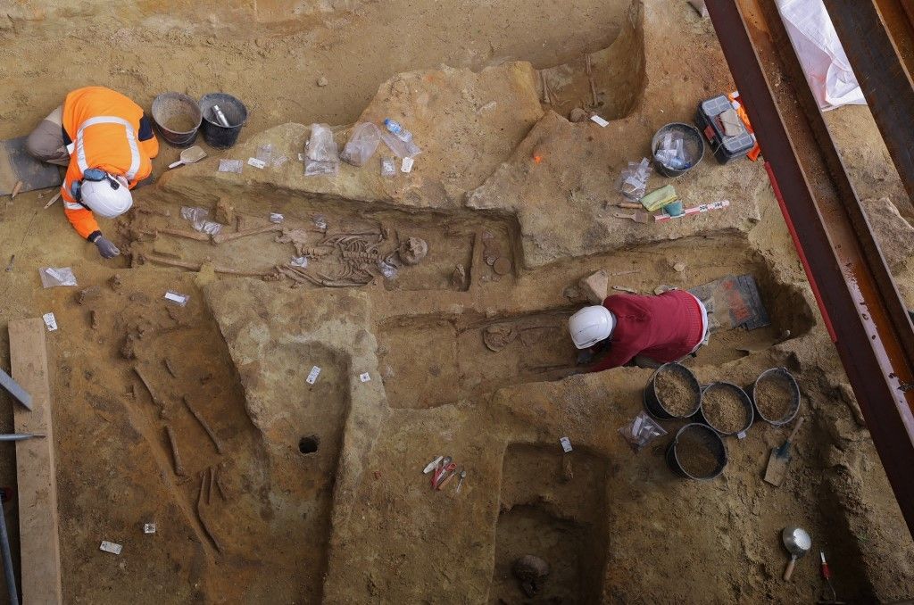 Ancient necropolis unearthed next to busy Paris train station