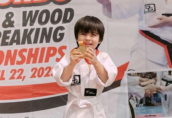 Marian Rivera, Dingdong Dantes son Sixto youngest to win gold at Taekwondo competition
