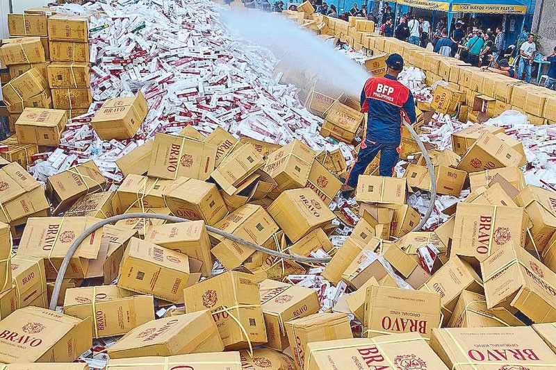 BOC destroys P1.4 billion smuggled cigarettes seized in Sulu