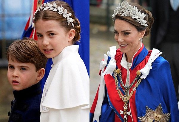 Kate in Alexander McQueen: Floral headpieces replace tiaras at Charles ...