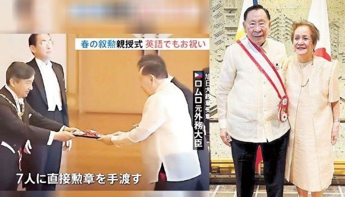 Emperor confers Japan&rsquo;s highest honor on Romulo