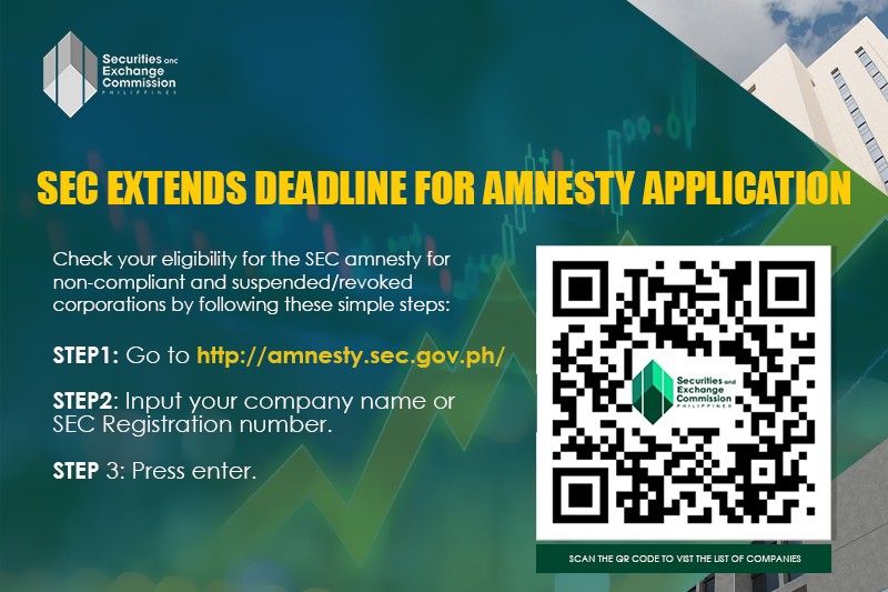 SEC extends deadline for amnesty application Pilipino Star Ngayon