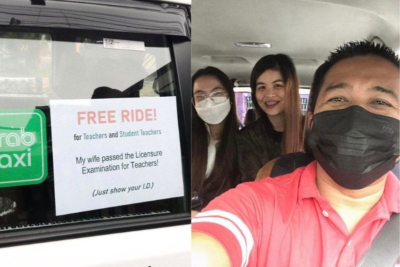 Taxi driver inilibre sakay ng mga guro matapos pumasa misis sa LET