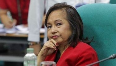 In this file photo, Rep. Gloria Macapagal-Arroyo attends a public works hearing at the Senate. 