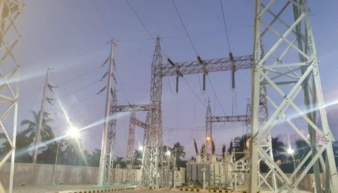 A March 15, 2020 photo of the Sta. Rita Substation as the National Grid Corp. of the Philippines energizes to cater to the Samar II Electric Cooperative for power transmission in Samar.