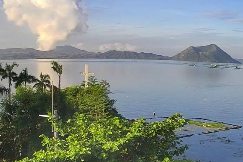 Taal Volcano showing increased activity