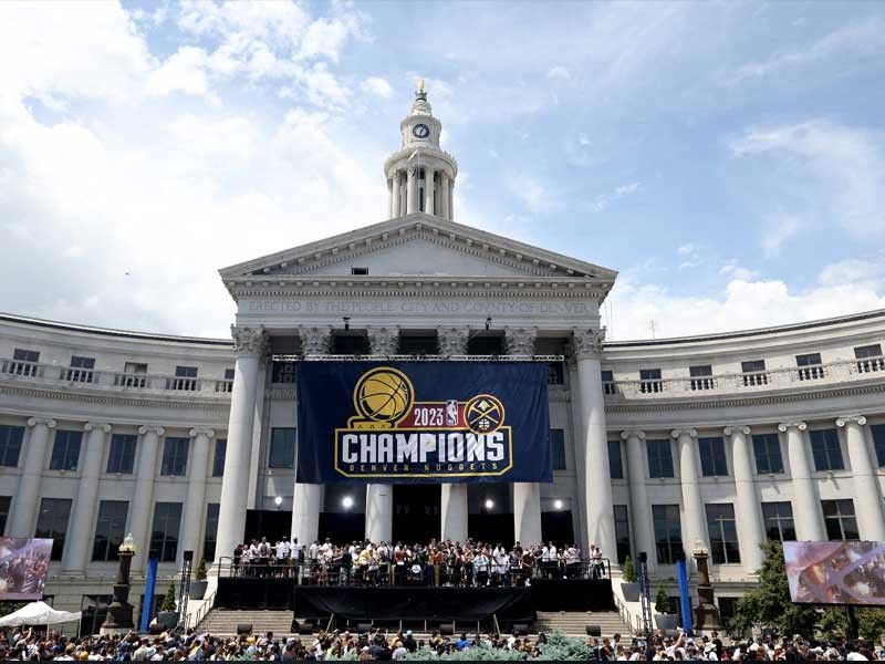 Thousands celebrate NBA champions Nuggets at parade
