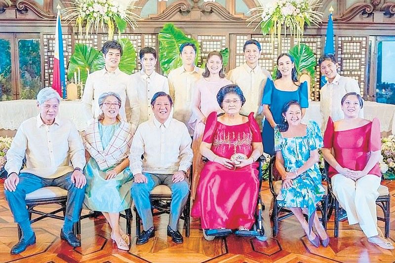 President Marcos greets mom Imelda on her 94th