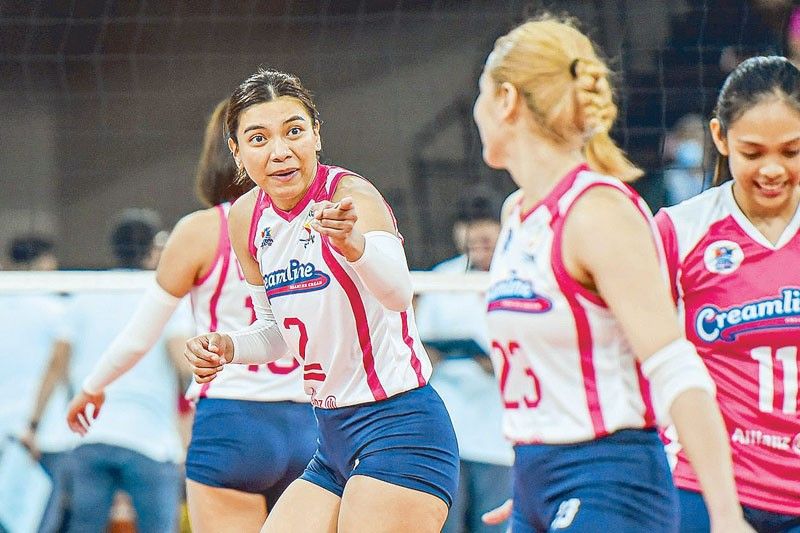 Creamline hot on cold, wet night