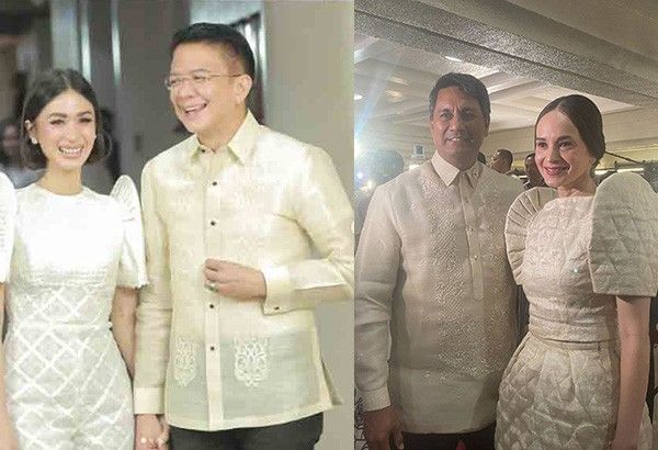 In photos: Politicians, celebrities don Pinoy designers, fabrics on SONA 2023 red carpet thumbnail