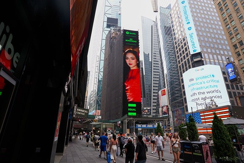 Filipina dance princess AC Bonifacio graces New York Times Square billboard