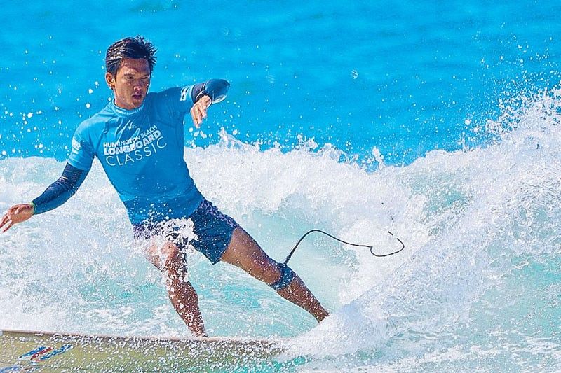 Esquivel frolics in California waves